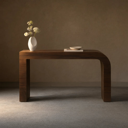 Pliego Guanacaste Wood Entryway Console Table Hallway Entrance Table