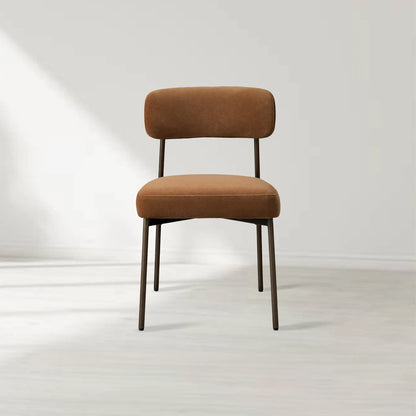 Billie Performance Fabric Dining Chair Modern Antiqued Iron Frame Living Room Chairs