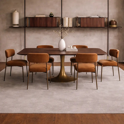 Billie Performance Fabric Dining Chair Modern Antiqued Iron Frame Living Room Chairs