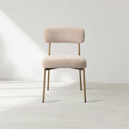 Billie Performance Fabric Dining Chair Modern Antiqued Iron Frame Living Room Chairs