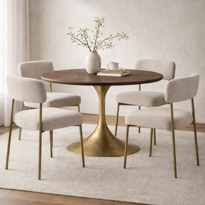 Billie Performance Fabric Dining Chair Modern Antiqued Iron Frame Living Room Chairs