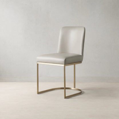 Bradley Curved Back Dining Chair with Upholstered Modern Steel Frame Living Room Chairs