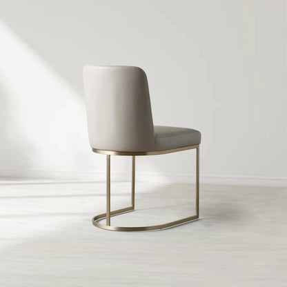 Bradley Curved Back Dining Chair with Upholstered Modern Steel Frame Living Room Chairs