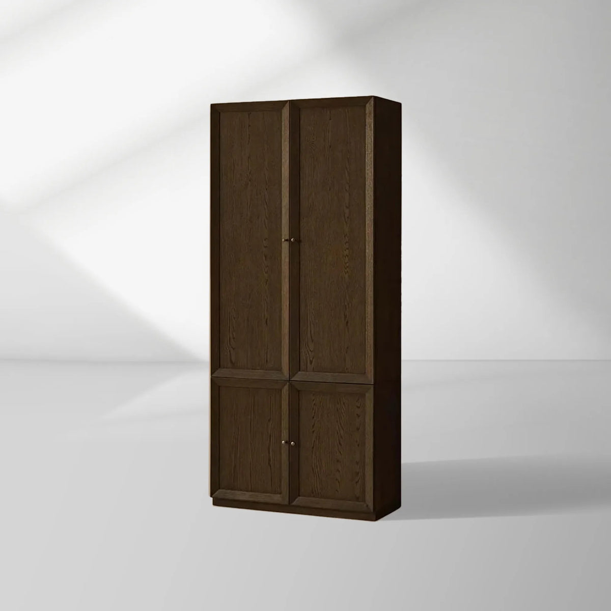 Nason Modular Oak Tall Display Cabinet Modern Living Room Large lockers
