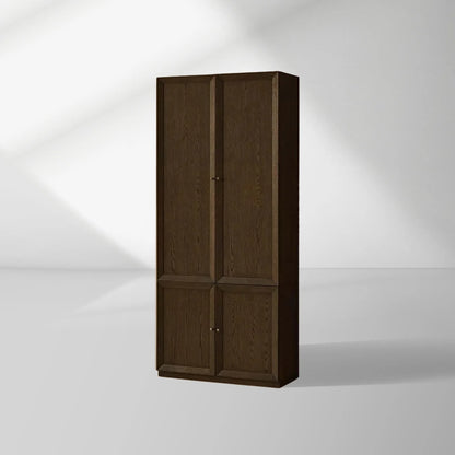 Nason Modular Oak Tall Display Cabinet Modern Living Room Large lockers