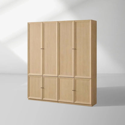 Nason Modular Oak Tall Display Cabinet Modern Living Room Large lockers