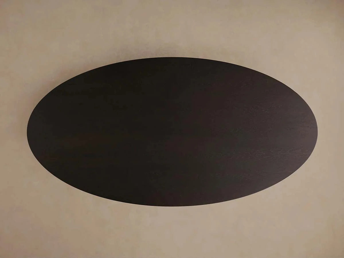 Perth Oval Oak Dining Table Hand-Sculpted Modern Dining Table