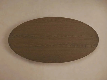 Perth Oval Oak Dining Table Hand-Sculpted Modern Dining Table