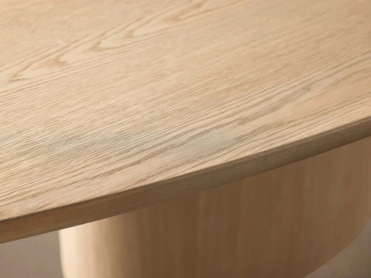 Perth Oval Oak Dining Table Hand-Sculpted Modern Dining Table