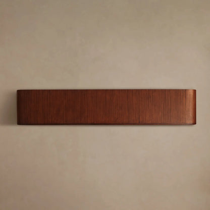 Frances Curved Mahogany Sideboard with Drawers and Brass Hardware