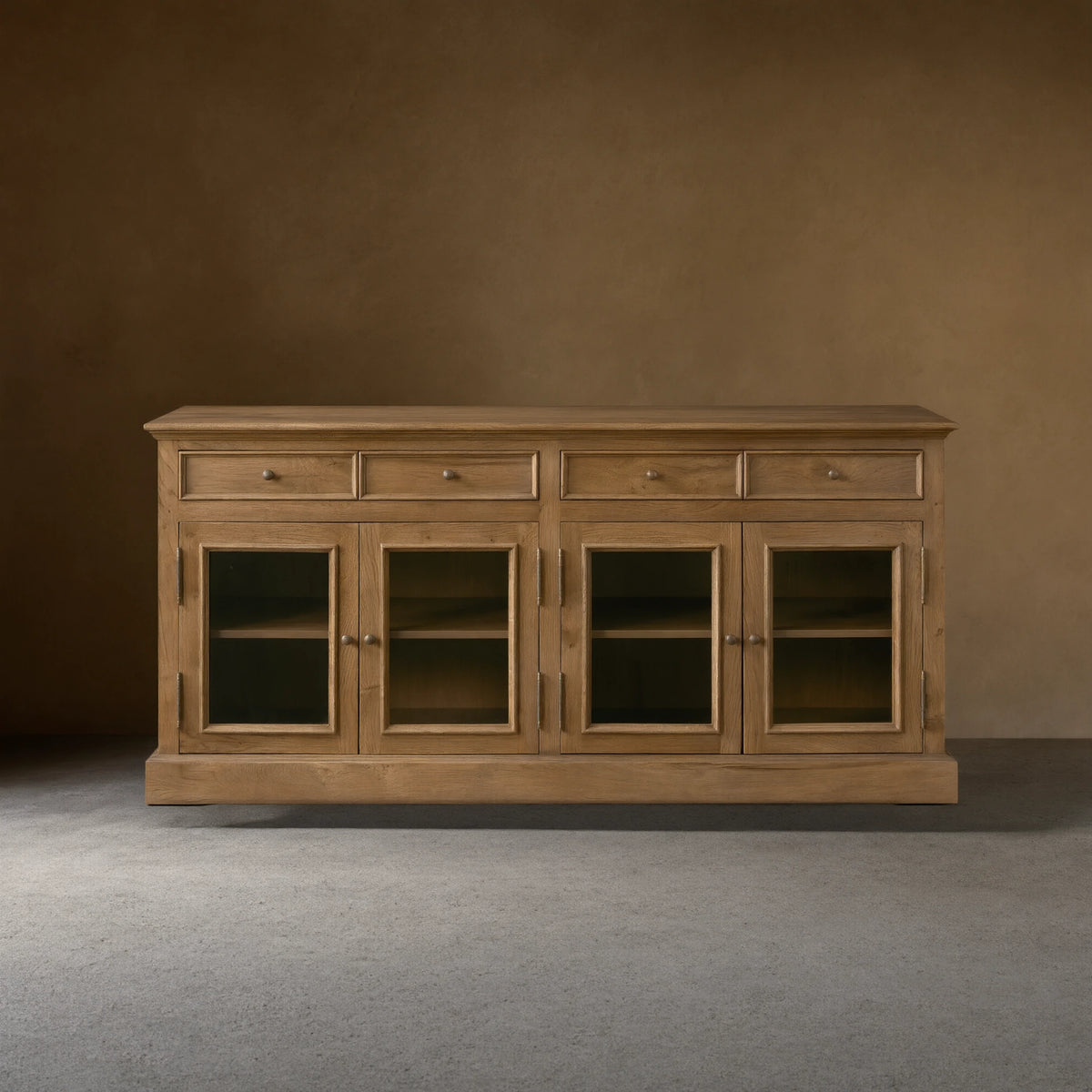 Kensington Reclaimed Glass Buffet Vintage Reclaimed Wood Farmhouse Style
