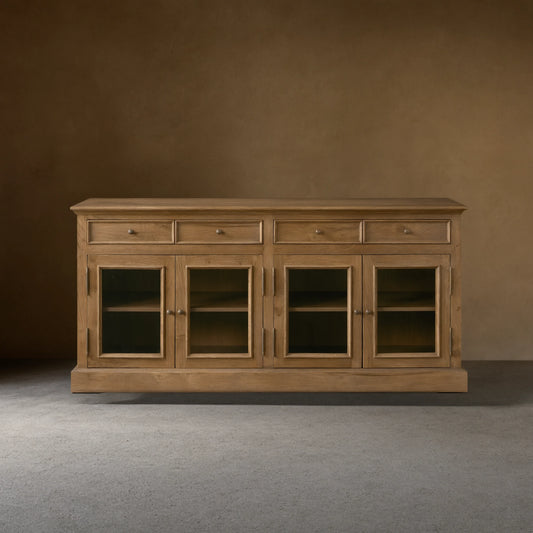 Kensington Reclaimed Glass Buffet Vintage Reclaimed Wood Farmhouse Style