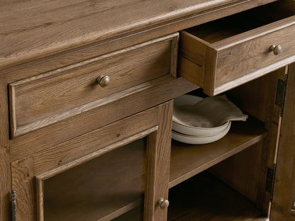 Kensington Reclaimed Glass Buffet Vintage Reclaimed Wood Farmhouse Style