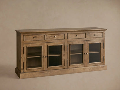 Kensington Reclaimed Glass Buffet Vintage Reclaimed Wood Farmhouse Style