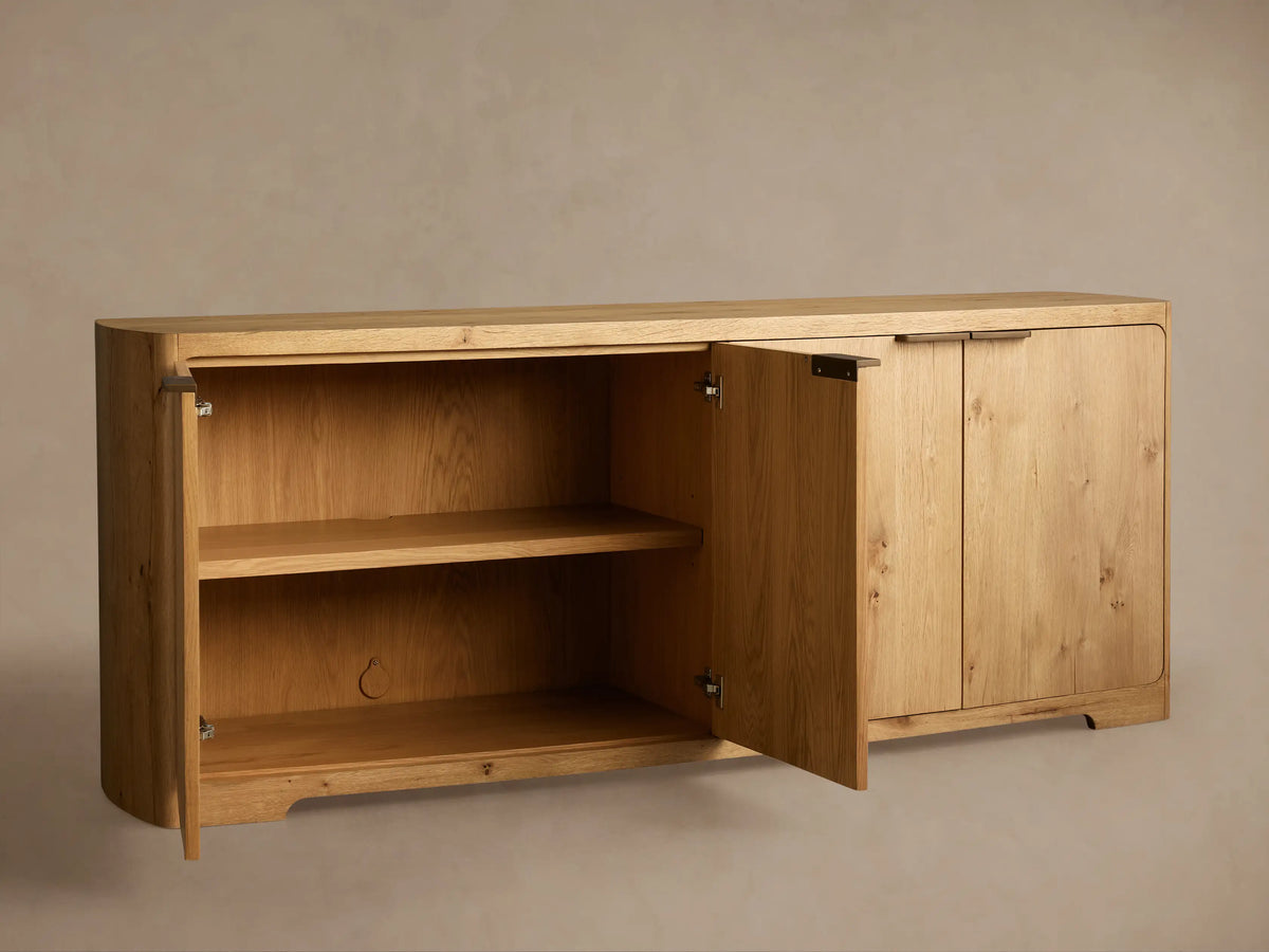 Redding Sideboard - Minimalist Solid Wood Modern Buffet Cabinet