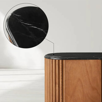 Black Marquina Marble Bedside Table Carlisley Bedroom Nightstands