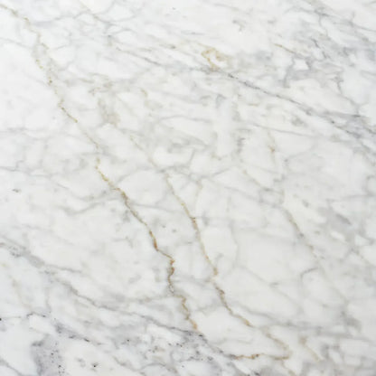 Italian Carrara Marble Elliot Dining Table with Solid Oak Base
