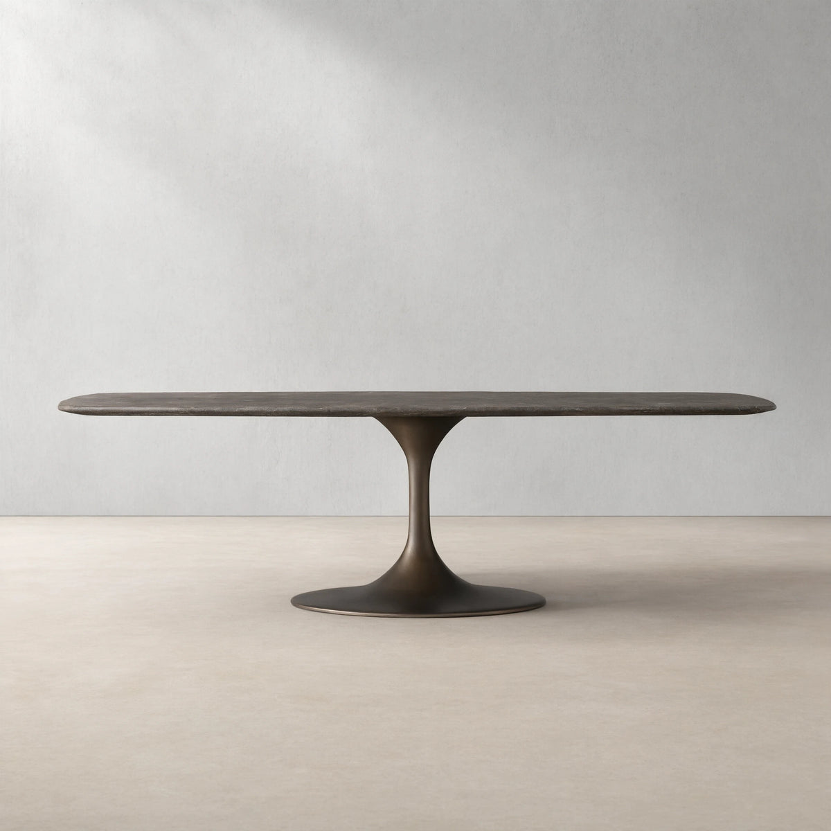 Saint Germain Stone Top Dining Table with Launette Steel Base