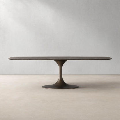 Saint Germain Stone Top Dining Table with Launette Steel Base