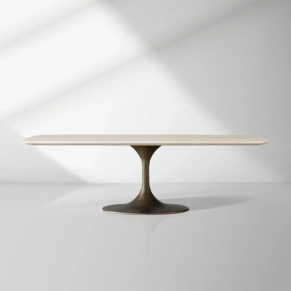 Saint Germain Stone Top Dining Table with Launette Steel Base