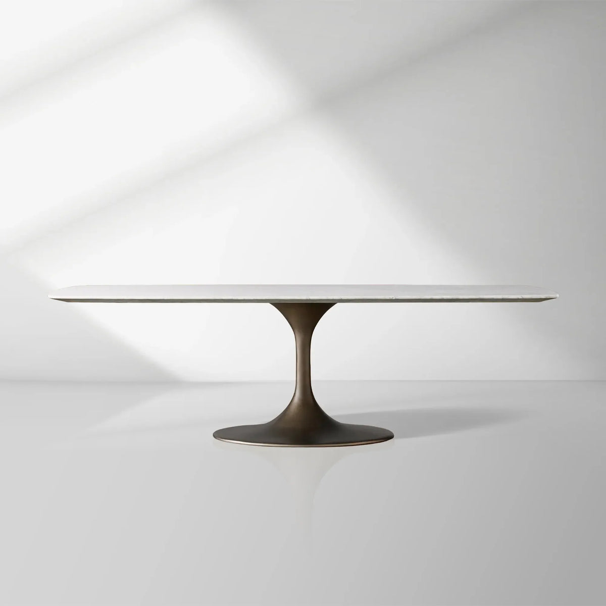 Saint Germain Stone Top Dining Table with Launette Steel Base