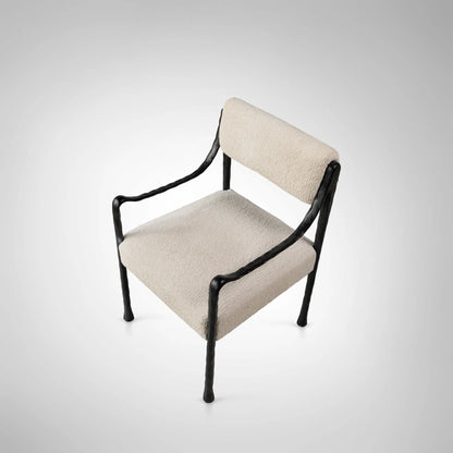 Sculptural Metal Arm Chairs