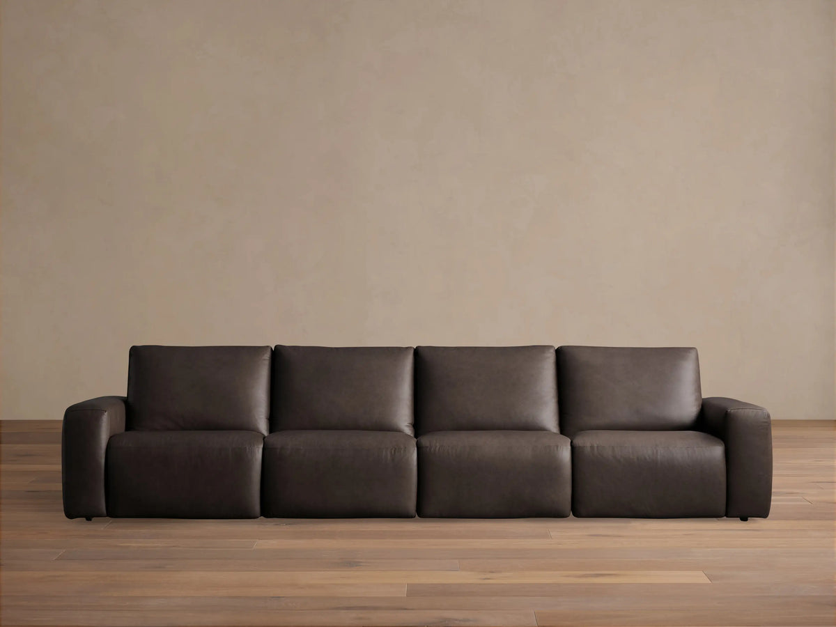 Brennan Leather Four-Piece Motion Sectional