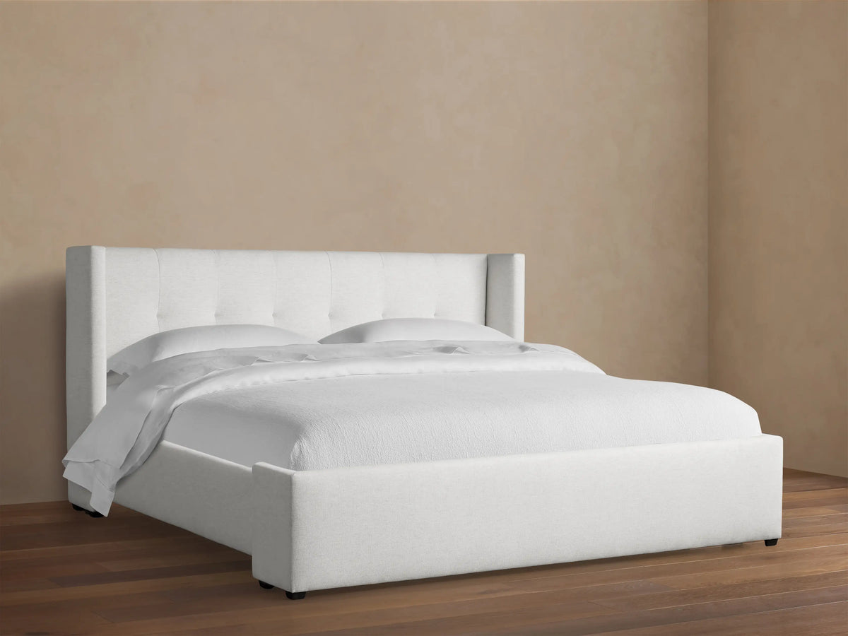 Wyller Box-Tufted Bed with Low Footboard