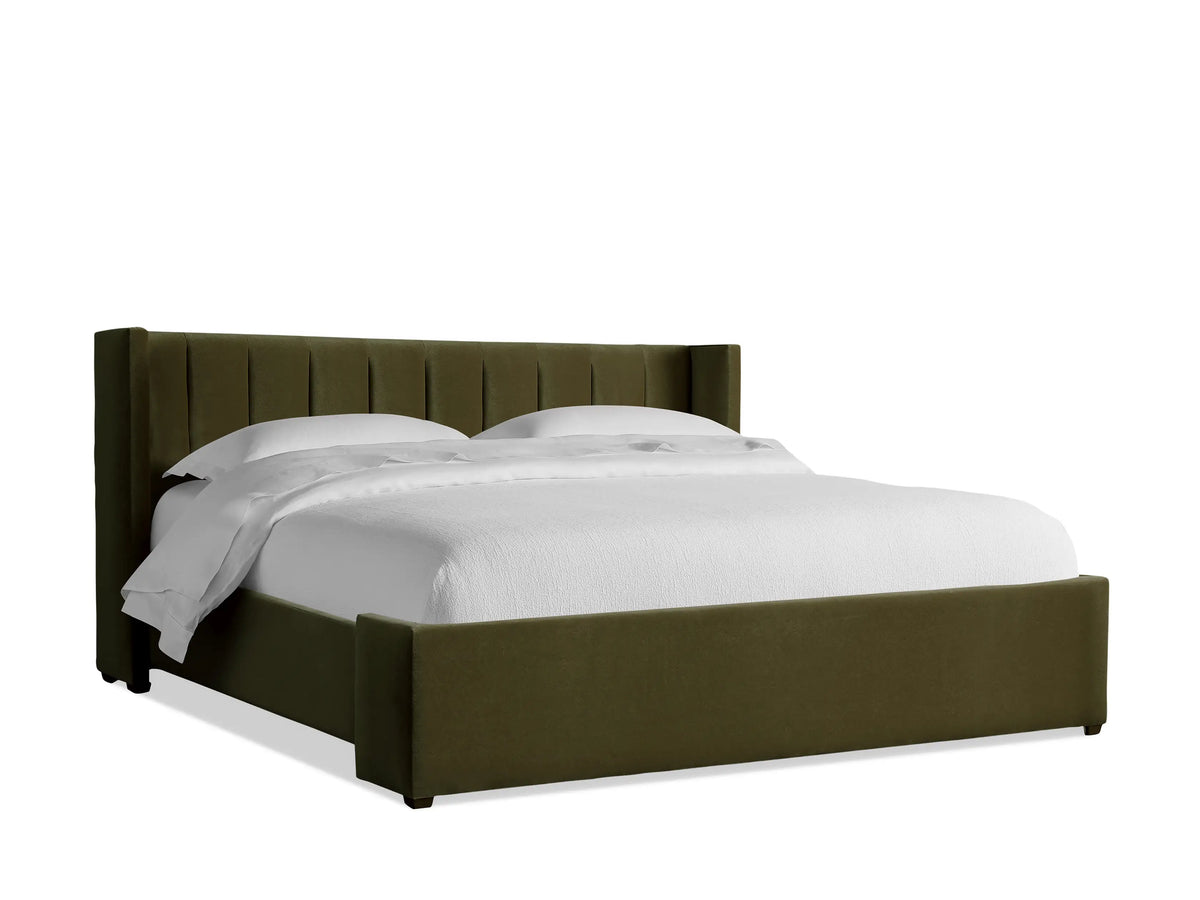Wyller Channel-Stitched Bed with Low Footboard