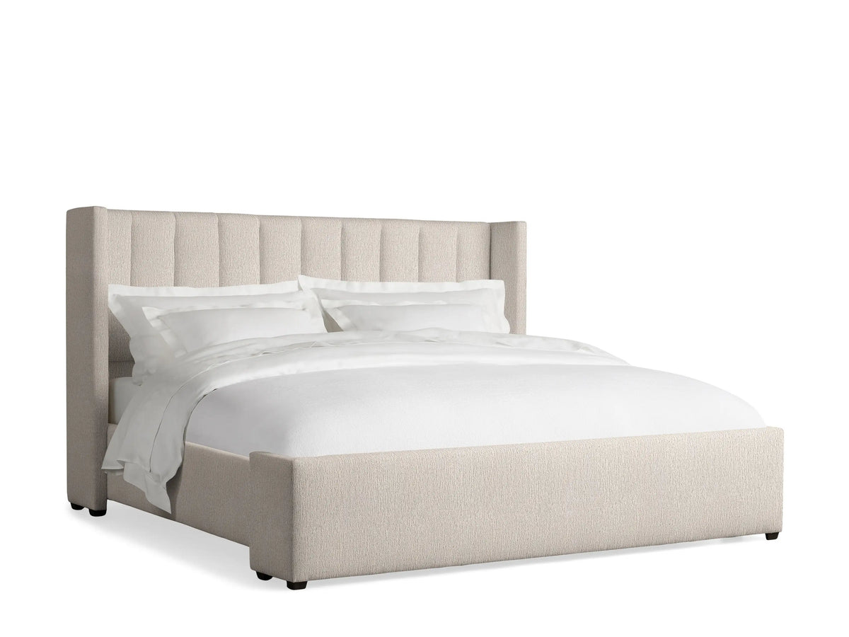 Wyller Channel-Stitched Bed with Low Footboard