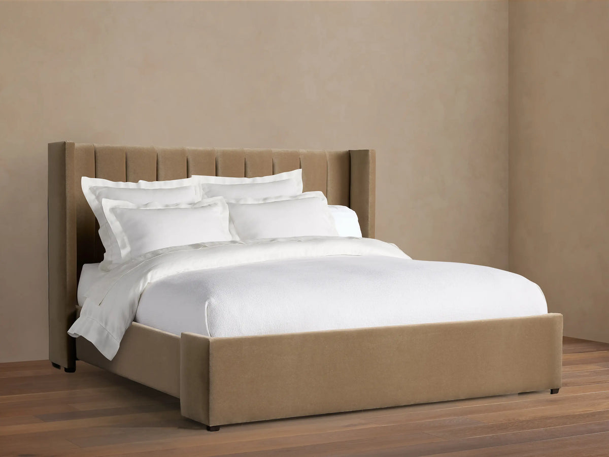 Wyller Channel-Stitched Bed with Low Footboard