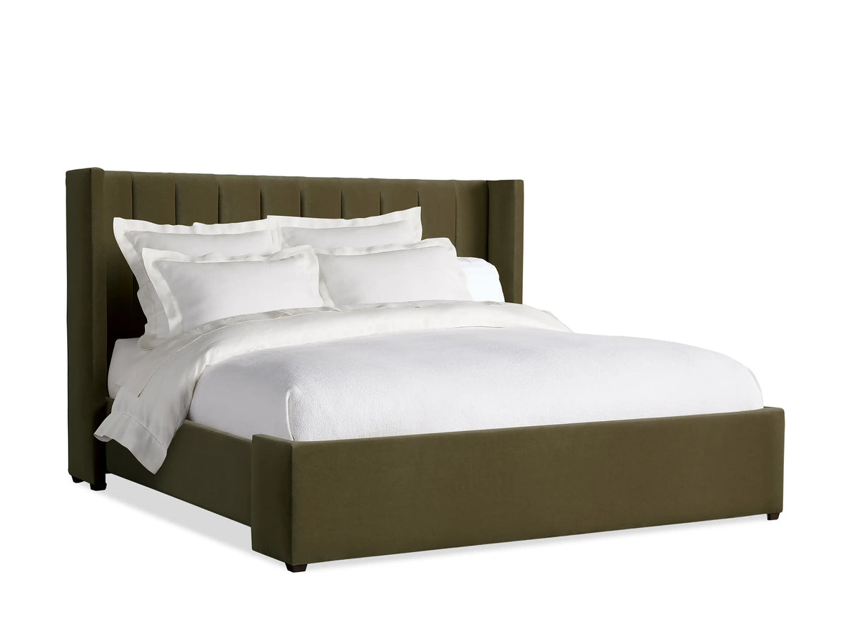 Wyller Channel-Stitched Bed with Low Footboard