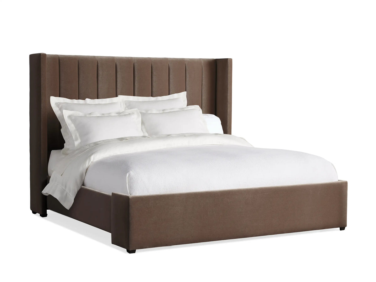Wyller Channel-Stitched Bed with Low Footboard