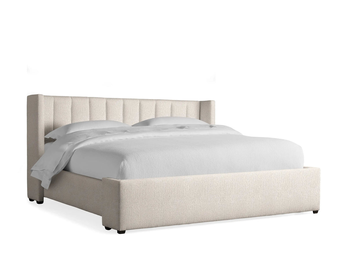 Wyller Channel-Stitched Bed with Low Footboard