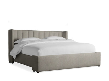 Wyller Channel-Stitched Bed with Low Footboard