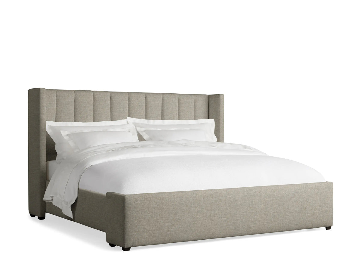 Wyller Channel-Stitched Bed with Low Footboard