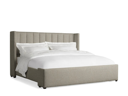 Wyller Channel-Stitched Bed with Low Footboard