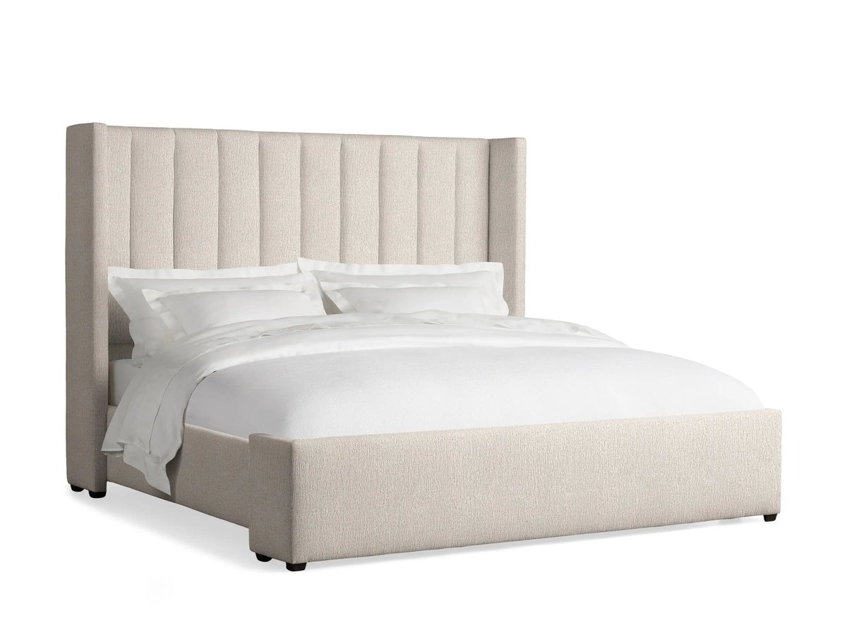 Wyller Channel-Stitched Bed with Low Footboard