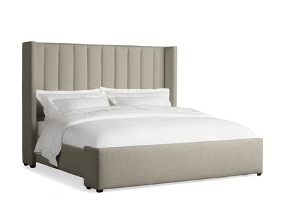Wyller Channel-Stitched Bed with Low Footboard