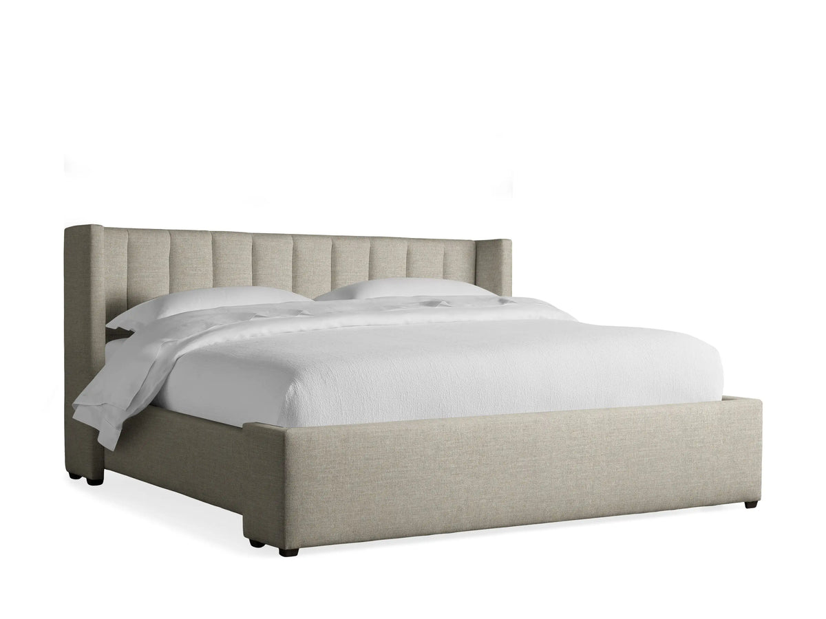 Wyller Channel-Stitched Bed with Low Footboard