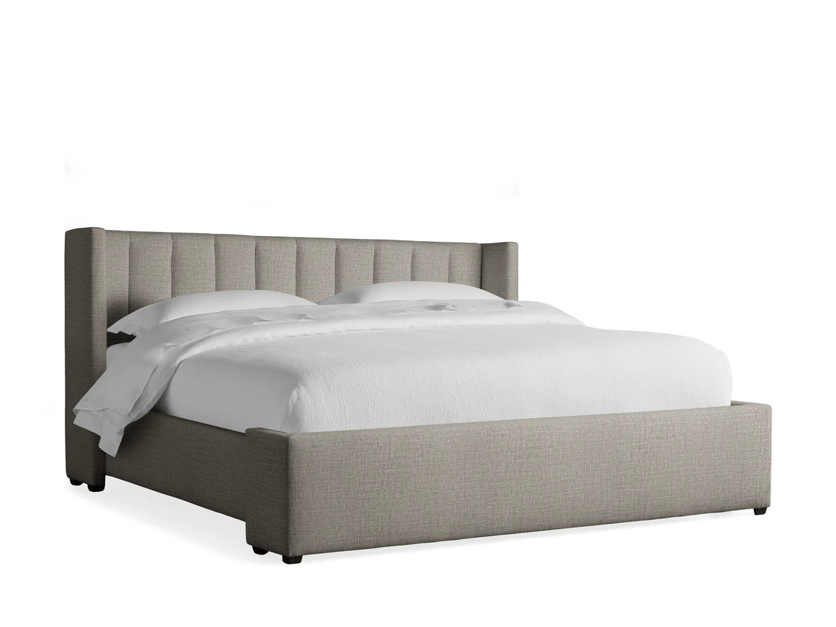 Wyller Channel-Stitched Bed with Low Footboard