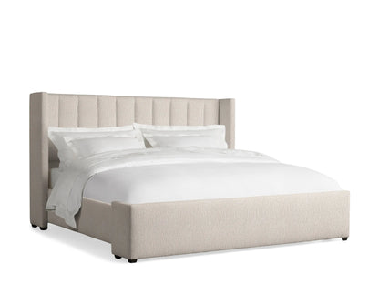 Wyller Channel-Stitched Bed with Low Footboard