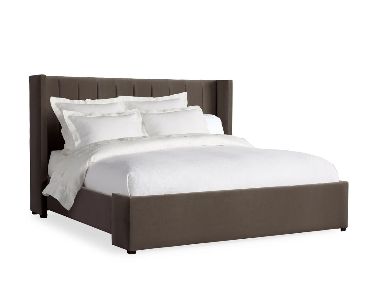 Wyller Channel-Stitched Bed with Low Footboard