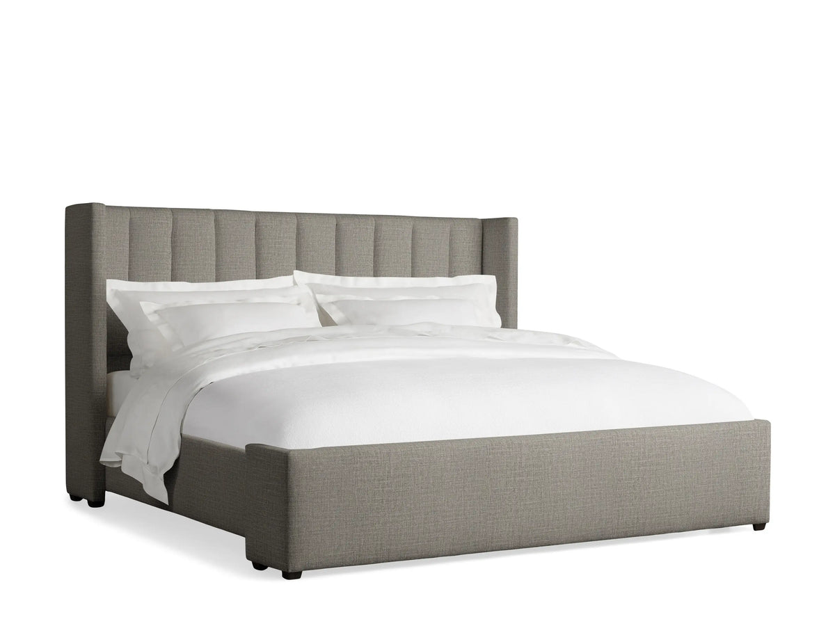 Wyller Channel-Stitched Bed with Low Footboard