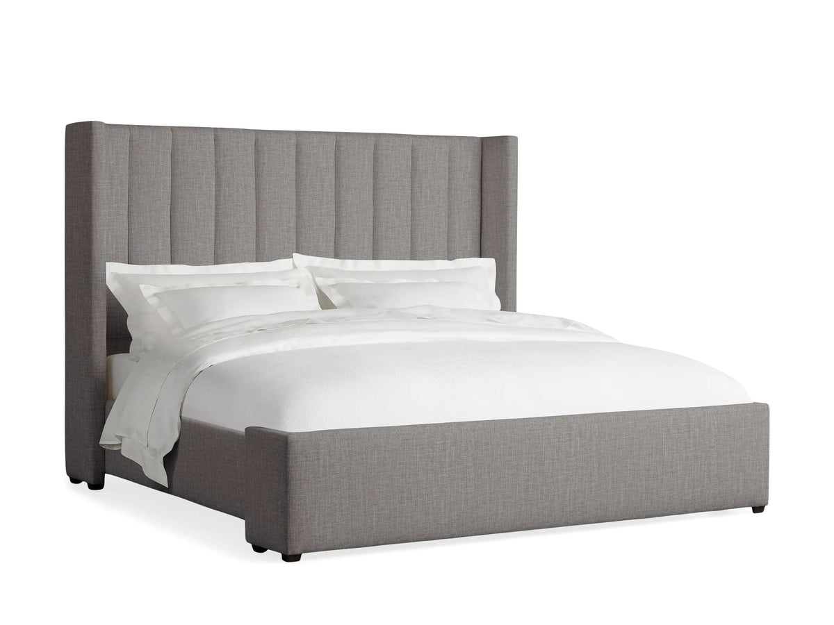 Wyller Channel-Stitched Bed with Low Footboard