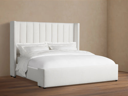 Wyller Channel-Stitched Bed with Low Footboard