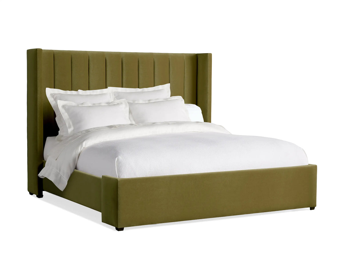 Wyller Channel-Stitched Bed with Low Footboard