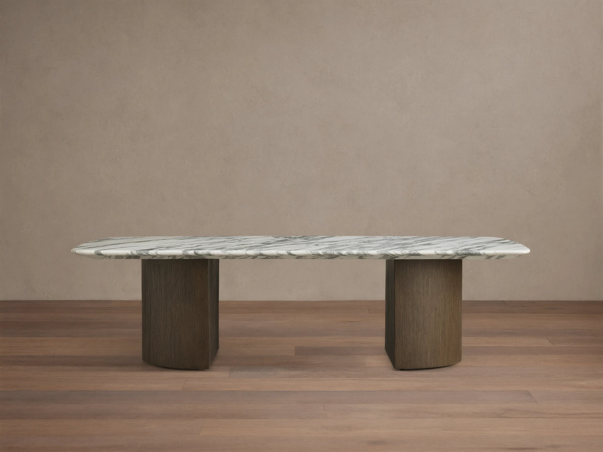 Saint Germain Stone Coffee Table with Dauphine Base