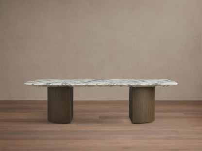 Saint Germain Stone Coffee Table with Dauphine Base