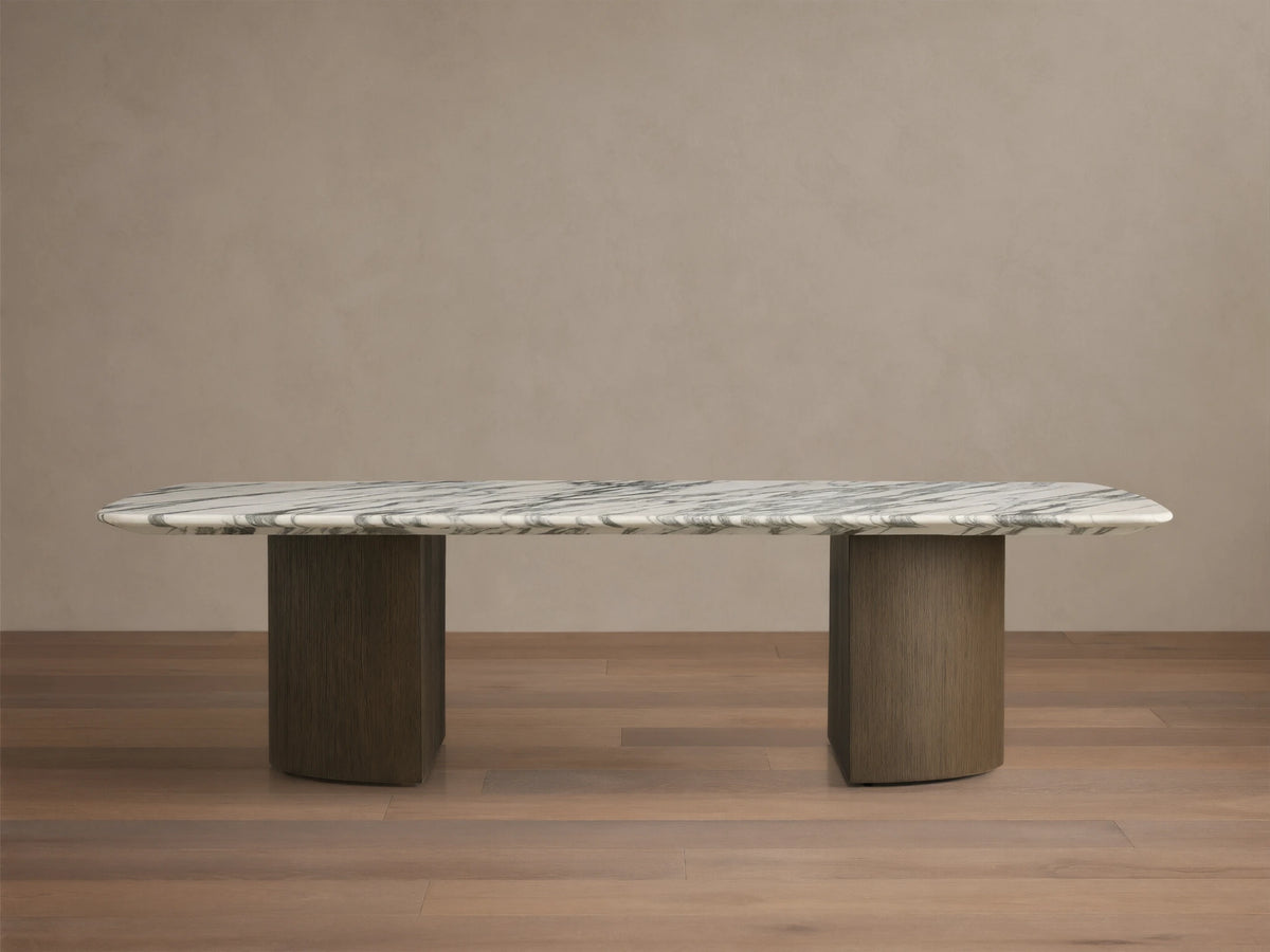 Saint Germain Stone Coffee Table with Dauphine Base